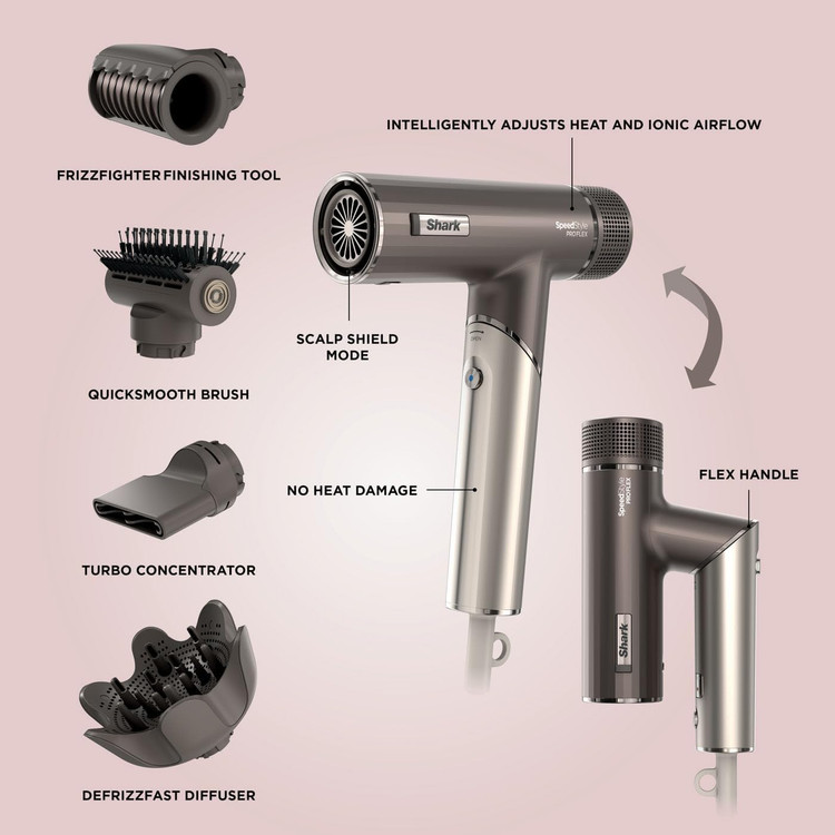 سشوار شارک نینجا مدل Shark SpeedStyle Pro Flex HD542